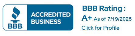 BBB Accredited Business A+ rating badge